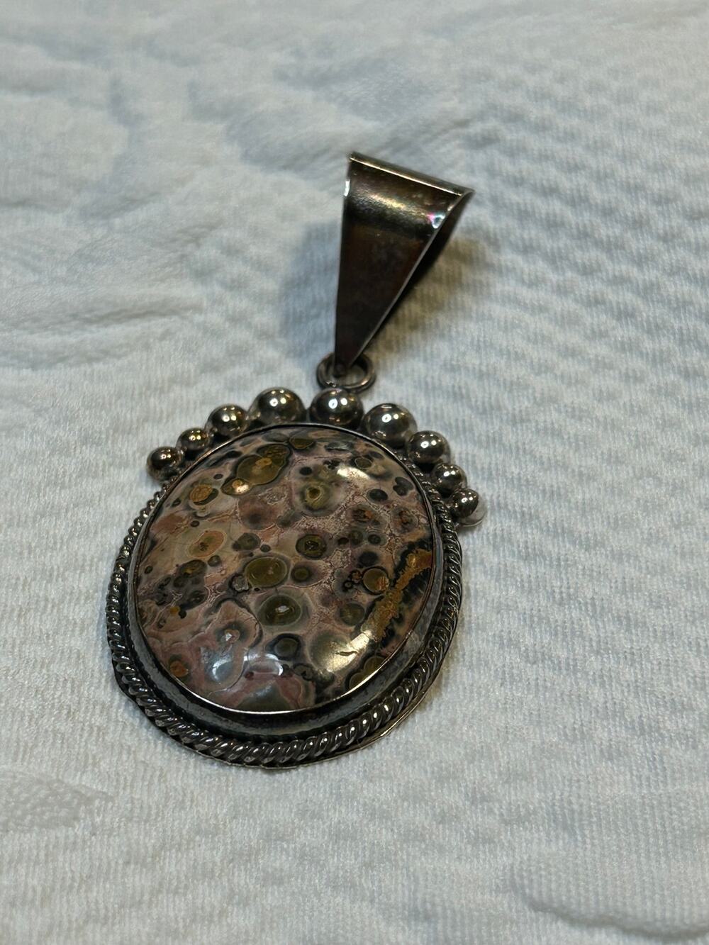 Leopard Skin Jasper/Agate Pendant